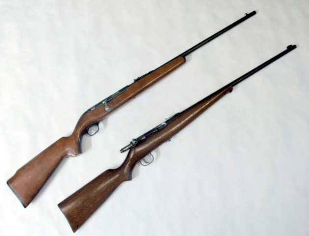 Appraisal: LOT OF TWO BOLT ACTION RIFLES Savage model walnut stock