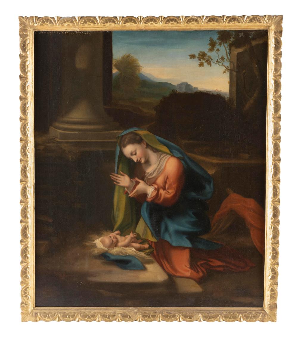 Appraisal: ATTRIBUTED TO LUIGI POMPIGNOLI ITALY TH CENTURY COPY OF CORREGGIO'S