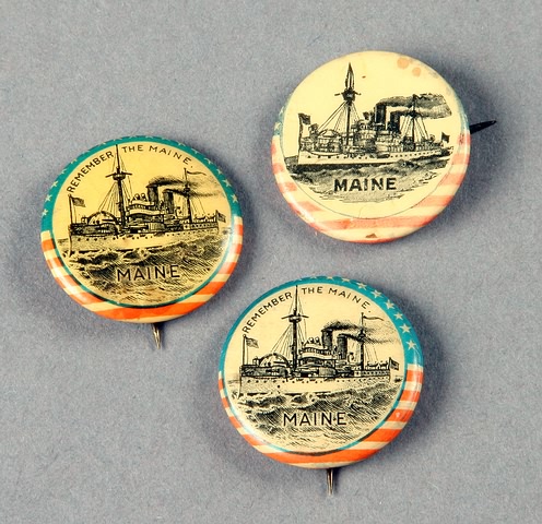 Appraisal: USS Remember the Maine celluloid's diameter