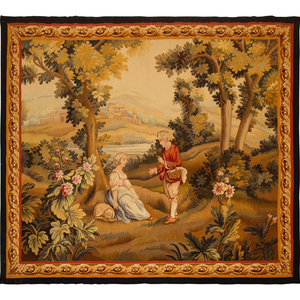 Appraisal: An Aubusson Wool Tapestry th Century feet inches x feet