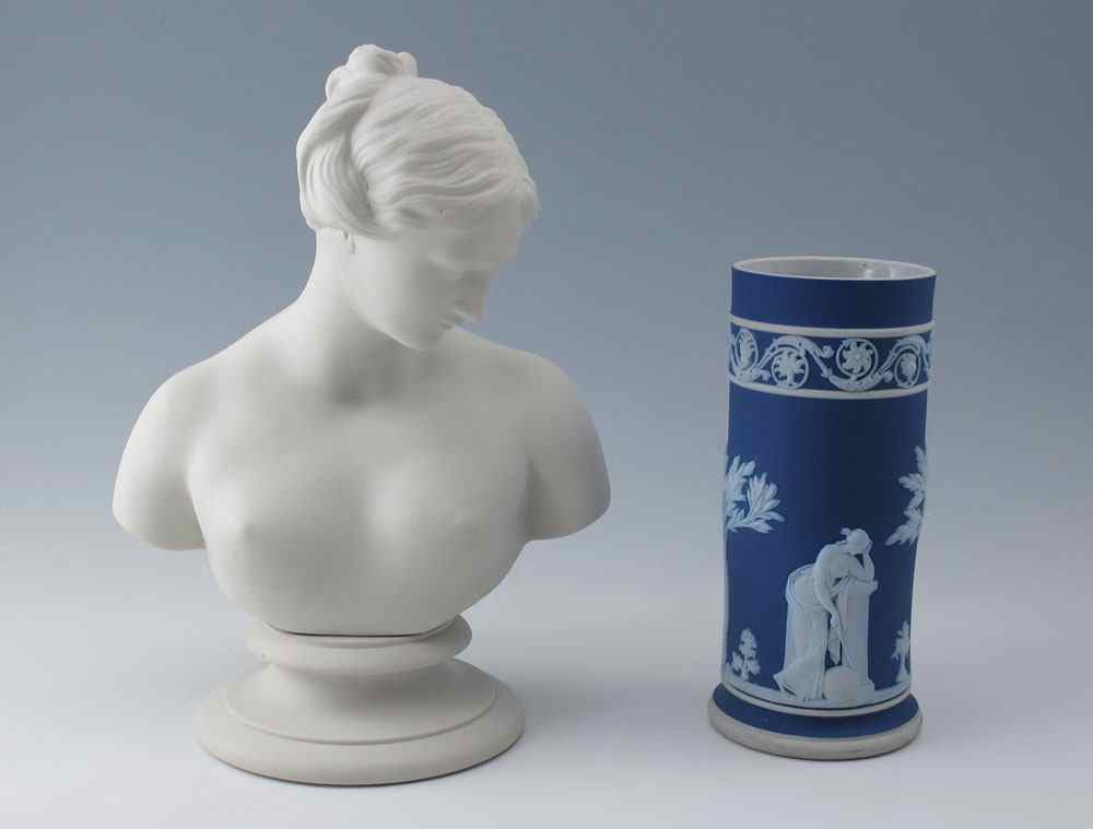 Appraisal: WEDGWOOD PARIAN OF SUSANNA '' tall Impressed Wedgwood Known for