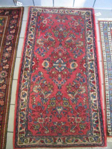 Appraisal: Lilihan Persian Handmade Rug elegant floral sprays red field '