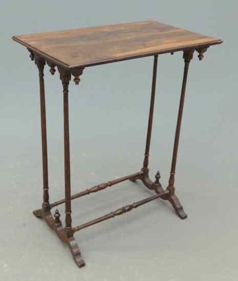 Appraisal: th c rosewood diminutive table Top '' x '' ''