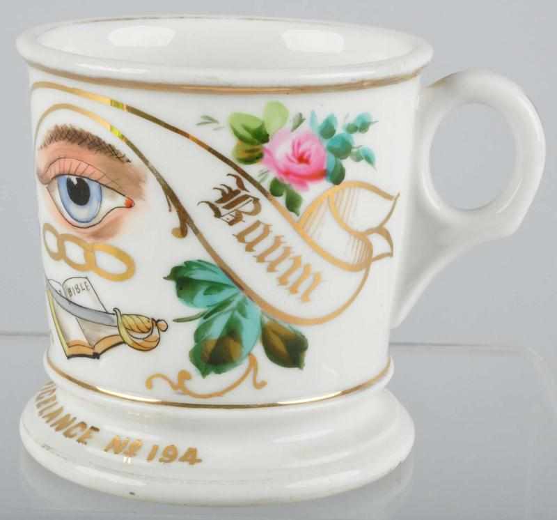 Appraisal: Masonic Shaving Mug Description Marked Chas G Baum across top