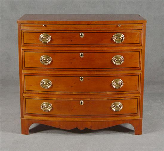 Appraisal: Hickory White Bachelor's Chest Late th Century Yew wood Dressing