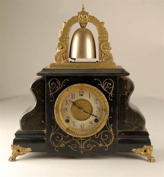 Appraisal: Gilbert Curfew Clock c day time and strike H W