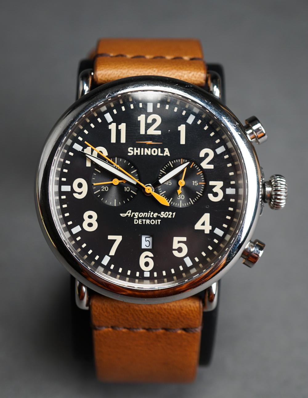 Appraisal: Shinola Detroit Argonite- Stainless Steel Wristwatch with the Original Wood