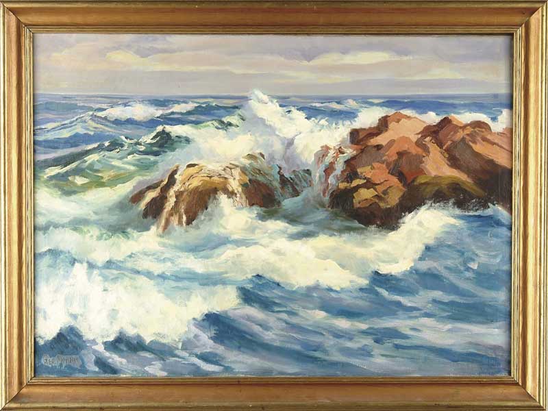 Appraisal: GEORGE MORRIS American Mid- th Century HIGH TIDE Oil on