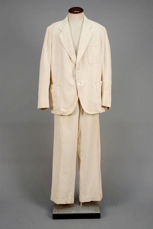 Appraisal: MANS CLASSIC GOODALL PALM BEACH SUIT s Cream genuine washable