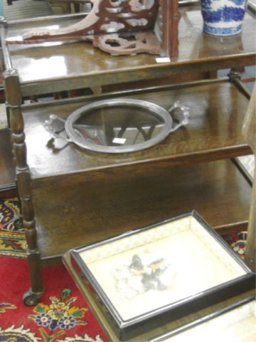 Appraisal: THREE SHELF TEA CART