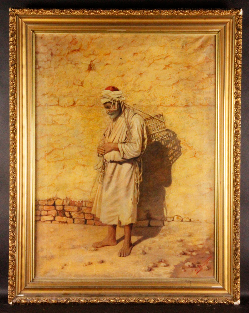 Appraisal: - Arab Merchant O C Arab merchant oil on canvas