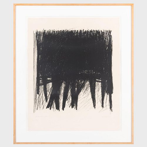 Appraisal: JACK TWORKOV - BARRIER L Lithograph in black on wove