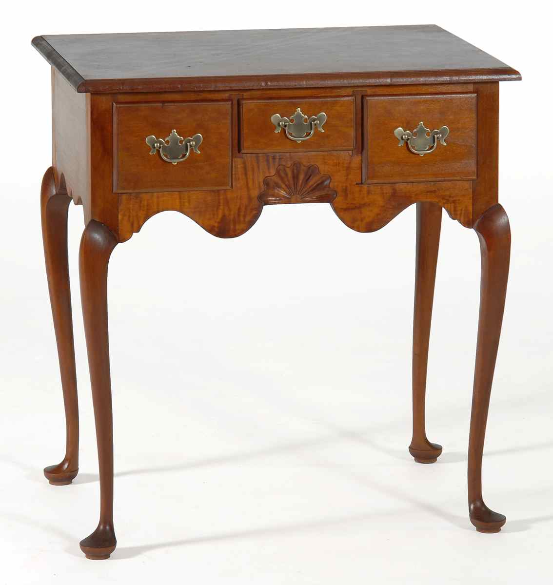 Appraisal: ELDRED WHEELER QUEEN ANNE-STYLE LOWBOY In maple and tiger maple