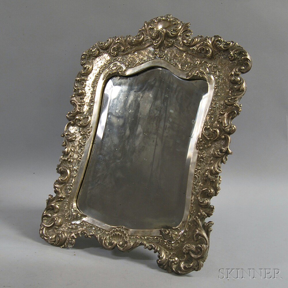 Appraisal: Silver Picture Frame lacking visible marks the oversized Rococo-style repousse