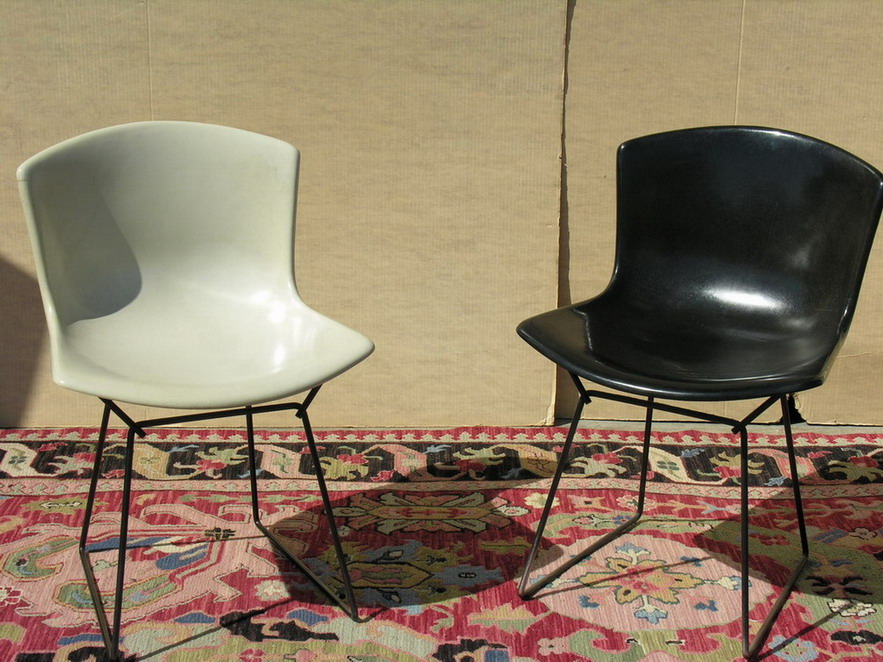 Appraisal: PAIR FORMED FIBERGLASS DECO MILLER STYLE CHAIRS Circa 's Size