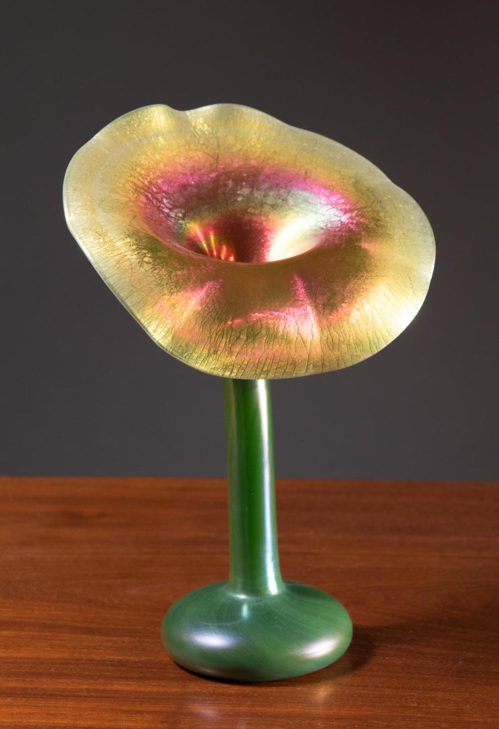 Appraisal: LUNDBERG ART GLASS 'JACK-IN-THE-PULPIT' VASE Lundberg Studios Davenport California design