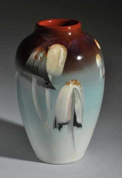 Appraisal: Exceptional Rookwood Iris Glazed Mushroom Vase Description Decorated by one