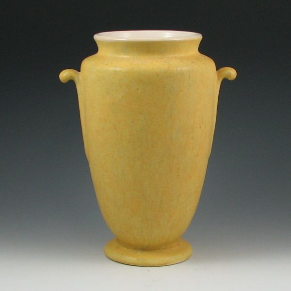 Appraisal: Weller vase in bright yellow matte glaze Marked Weller Pottery