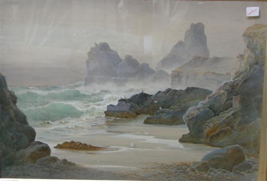 Appraisal: Dyke Hart watercolour signed and entitled 'Kynance Cove Cornwall Winter'