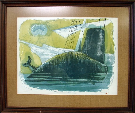 Appraisal: The Rosebud's Whale lithograph x sight pencil signed lower right