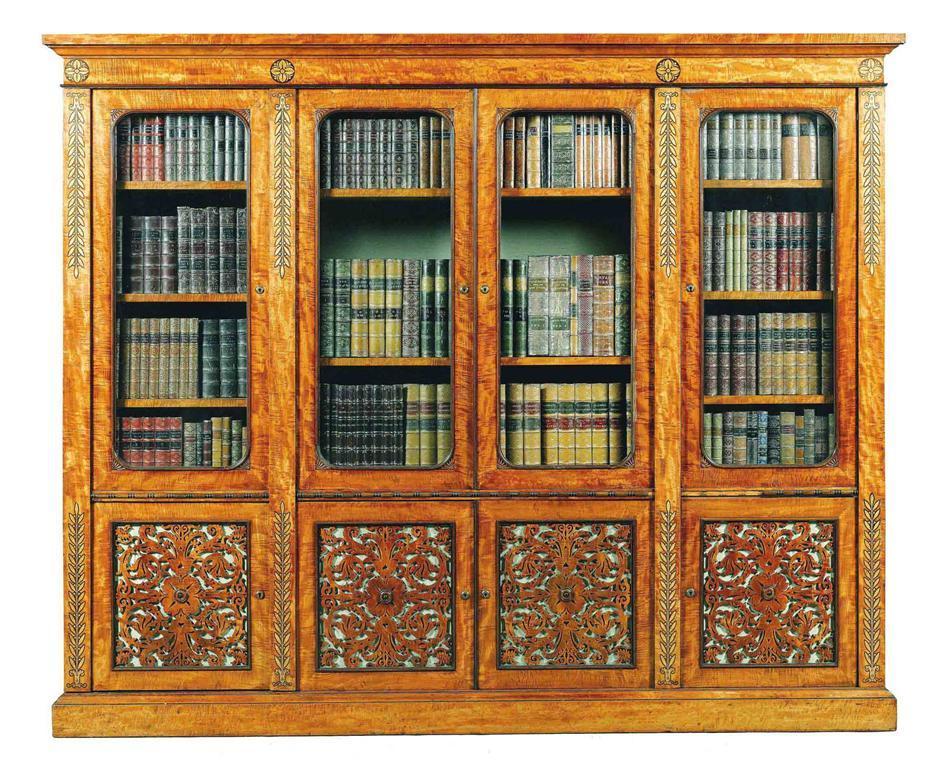 Appraisal: A William IV satinwood and marquetry bookcase