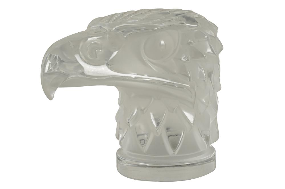 Appraisal: LALIQUE GLASS EAGLE MASCOTsigned in script to underside Lalique France