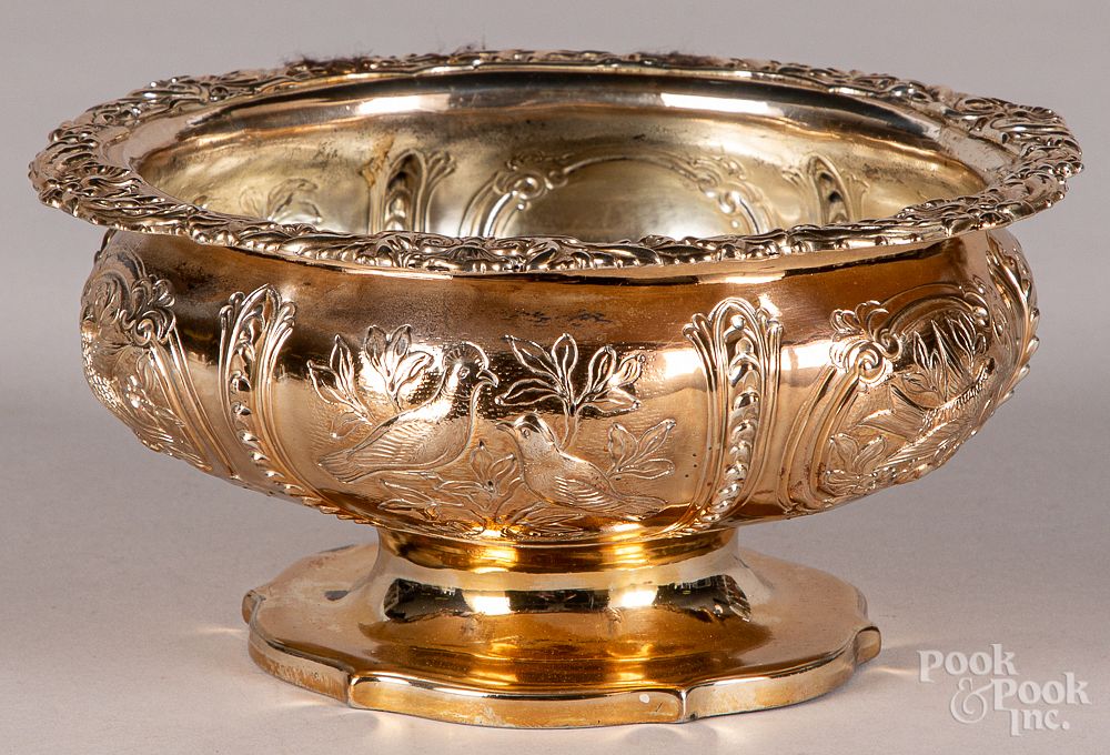 Appraisal: English repousse silver bowl - English repousse silver bowl -