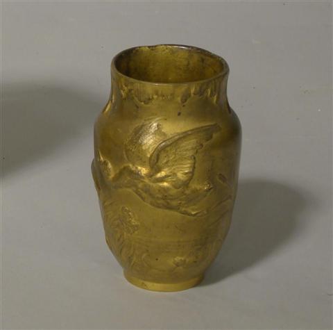 Appraisal: ART NOUVEAU GILT BRONZE VASE After A Vibert cast by