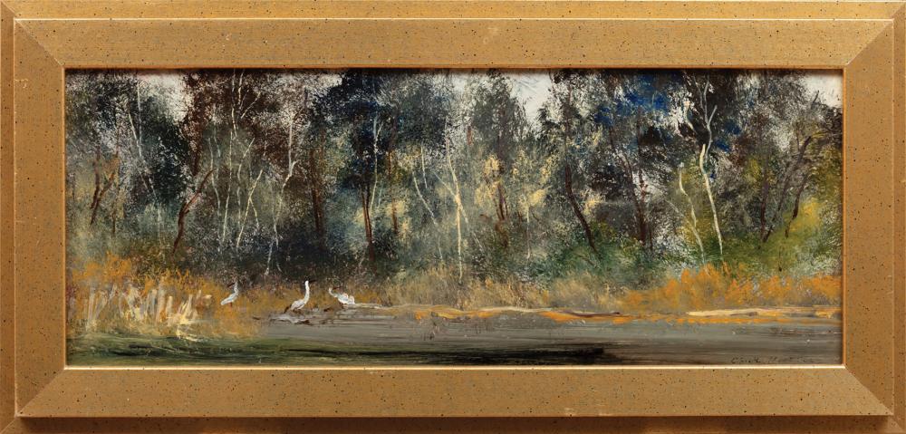 Appraisal: Wilfred J Chick Huettel American Tennessee b Great Egrets oil