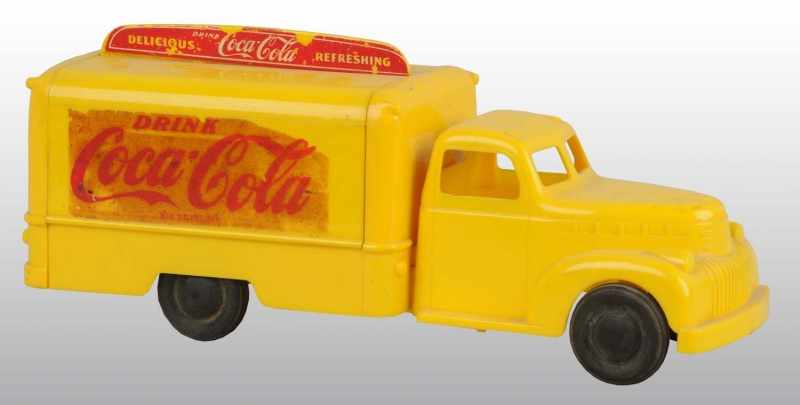 Appraisal: Plastic Yellow Coca-Cola Truck Description s Complete with side doors