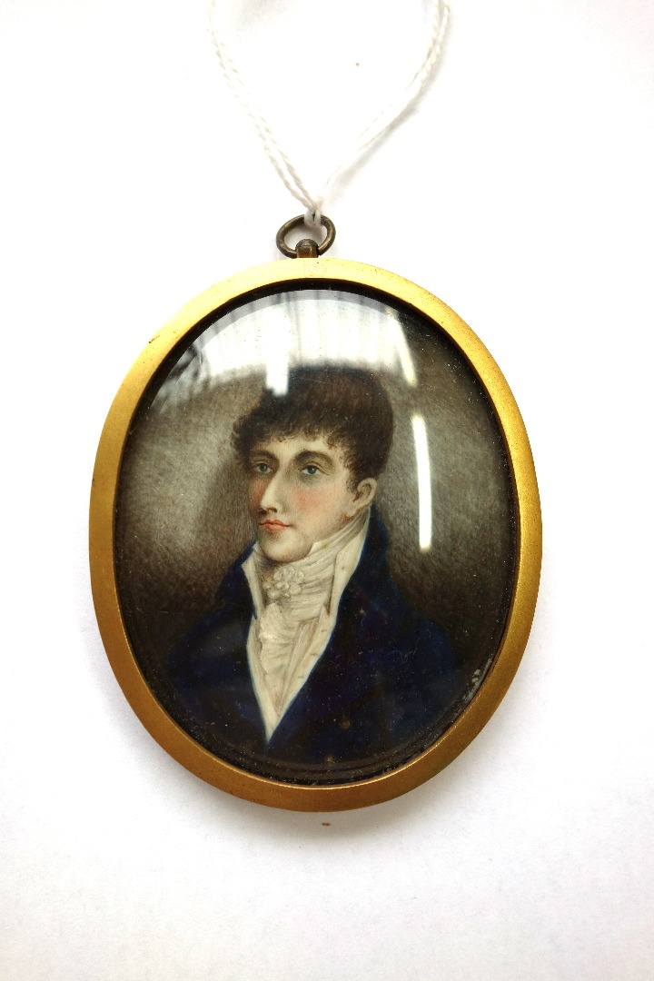 Appraisal: Early th century English School portrait miniature on ivory of