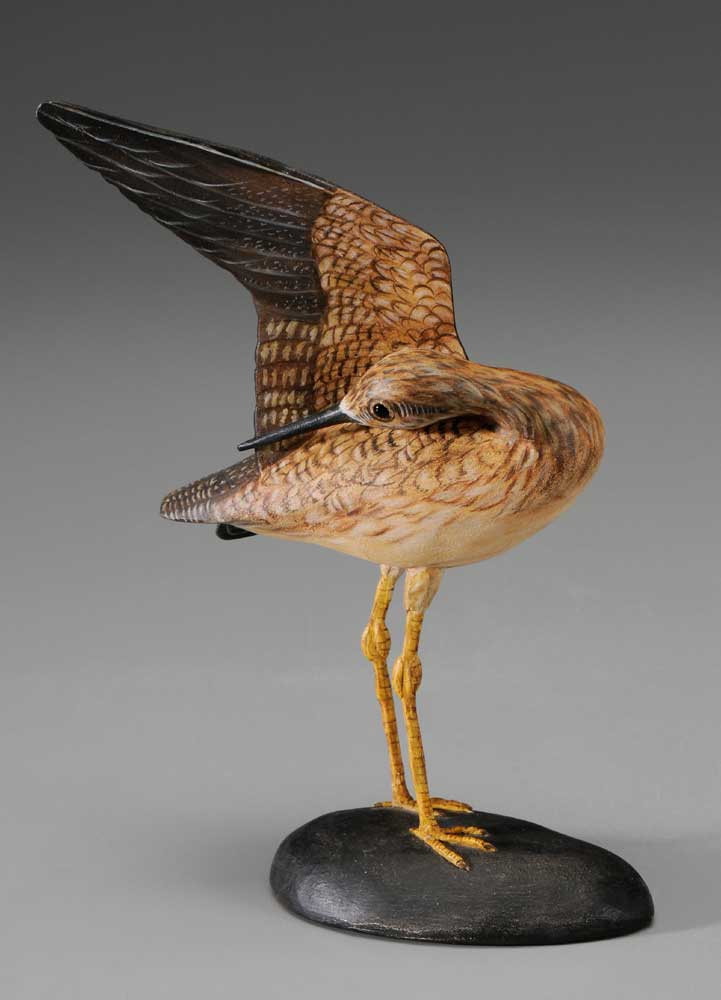 Appraisal: Steven Weaver Shorebird Decoy Massachusetts th century finely carved and