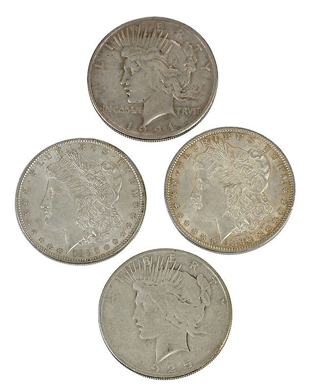 Appraisal: Silver U S Dollars Morgan Dollars dates between and Peace