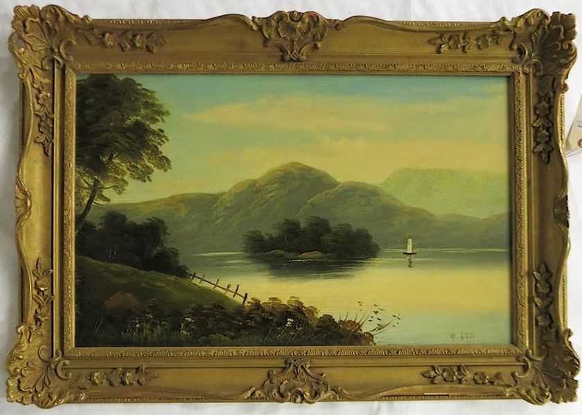 Appraisal: M WILLS OIL ON BOARD American early th century Hudson