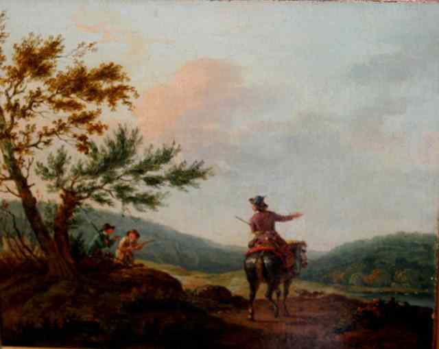 Appraisal: ATTRIBUTED TO JULIUS CAESAR IBBETSON - A hunting party in