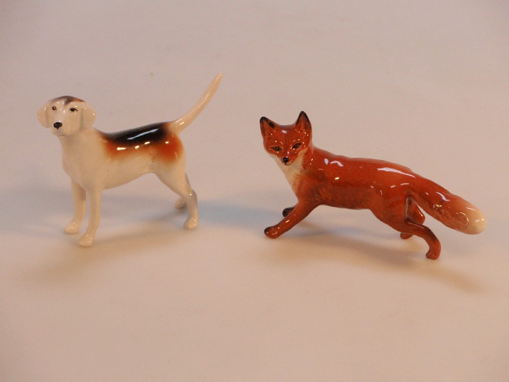 Appraisal: A Beswick hound and a Beswick fox