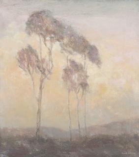 Appraisal: Thomas McGlynn ''Evening'' misty eucalyptus landscape incised signature lower right