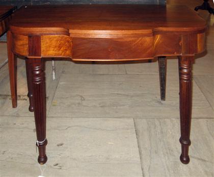 Appraisal: Classical mahogany serpentine front card table philadelphia early th century