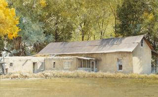 Appraisal: MORRIS RIPPEL - Casa de Sanchez watercolor on paper x