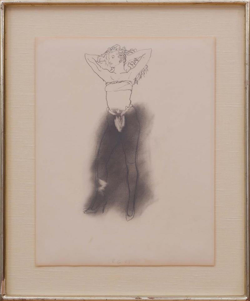 Appraisal: ROBERT GRAHAM - UNTITLED Pencil on paper signed with initials