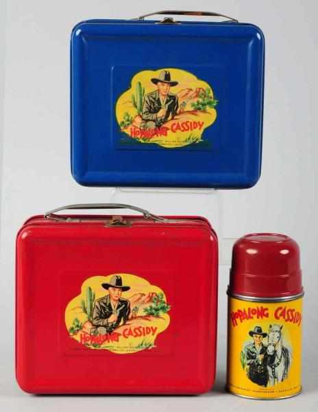 Appraisal: Lot of Tin Litho Hopalong Cassidy Lunch Boxes Circa to