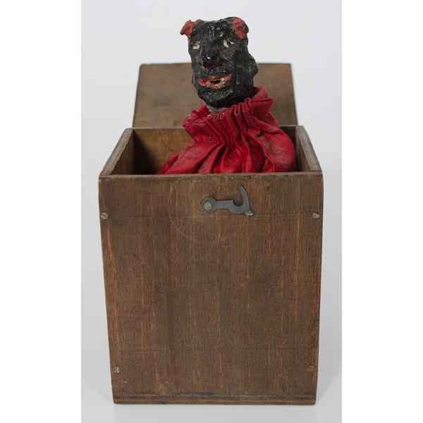 Appraisal: Folk Art ''Devil'' in a Box American or Continental early