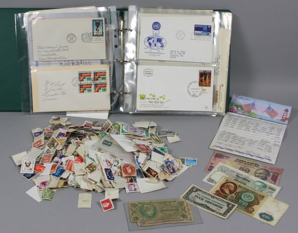 Appraisal: Group of assorted materials including one album of foreign first