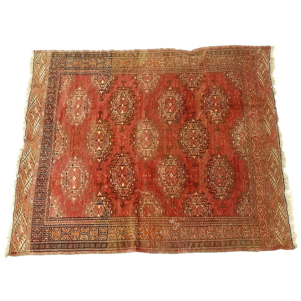 Appraisal: Semi-Antique Geometric Balouch Rug Semi-Antique Geometric Balouch Rug Unsigned Measures