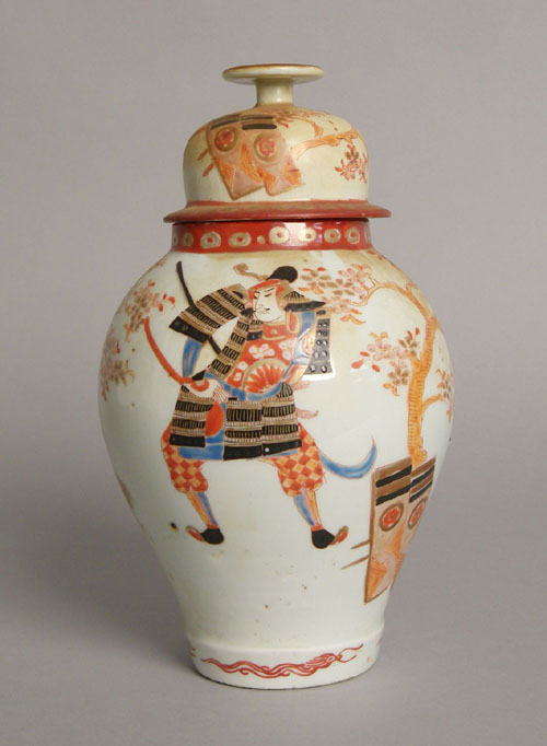 Appraisal: Japanese porcelain covered urn h