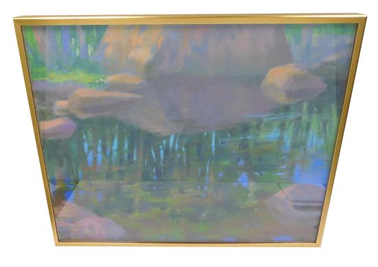 Appraisal: Barbara Eckhardt-Goodwin Connecticut - oil on canvas Reflections depicting a