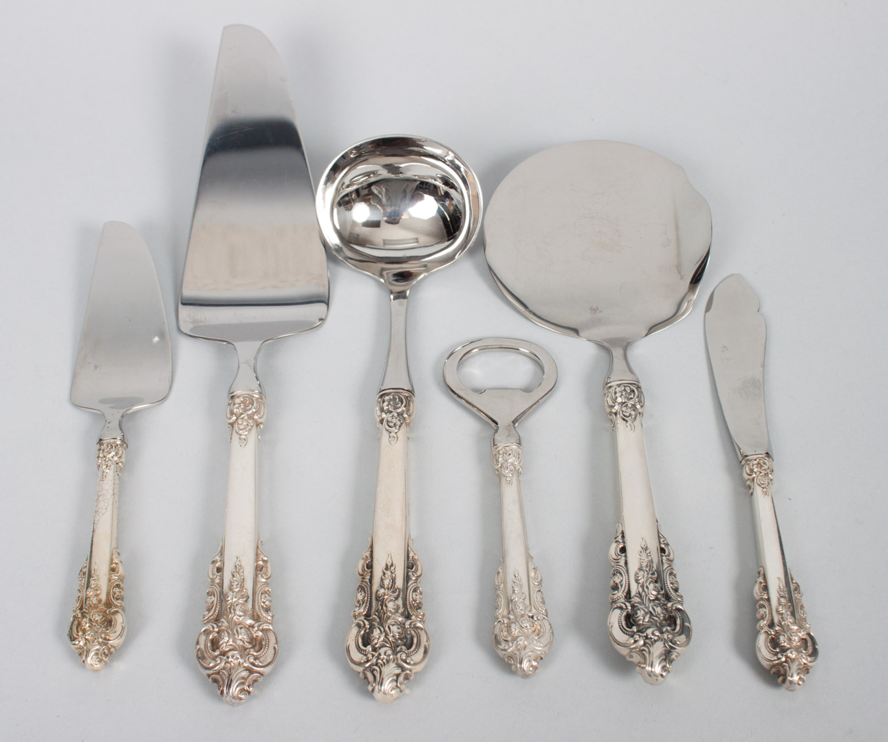 Appraisal: Six Wallace sterling silver handled articles in the Grand Baroque