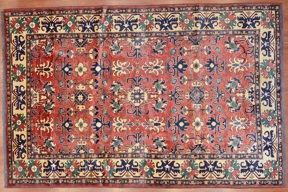 Appraisal: Pakistani Kazak Design Rug x hand knotted modern Condition No