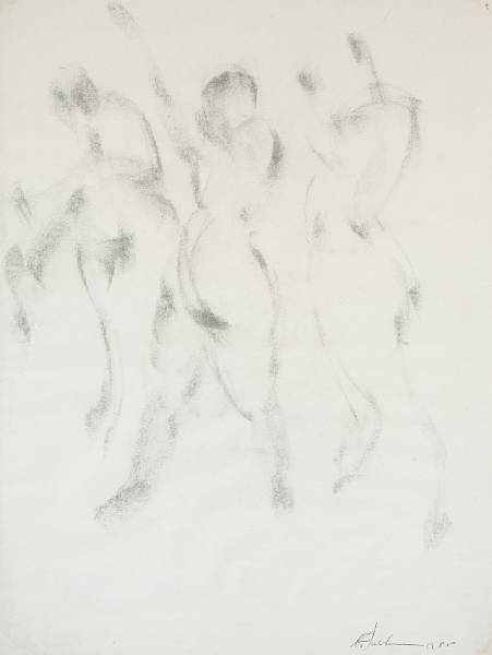 Appraisal: Artist Unknown Dancing Nudes Dancing Nudes each signed indistinctly and