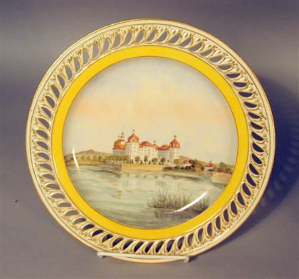 Appraisal: Meissen Marceloni period porcelain plate circa With a central painted